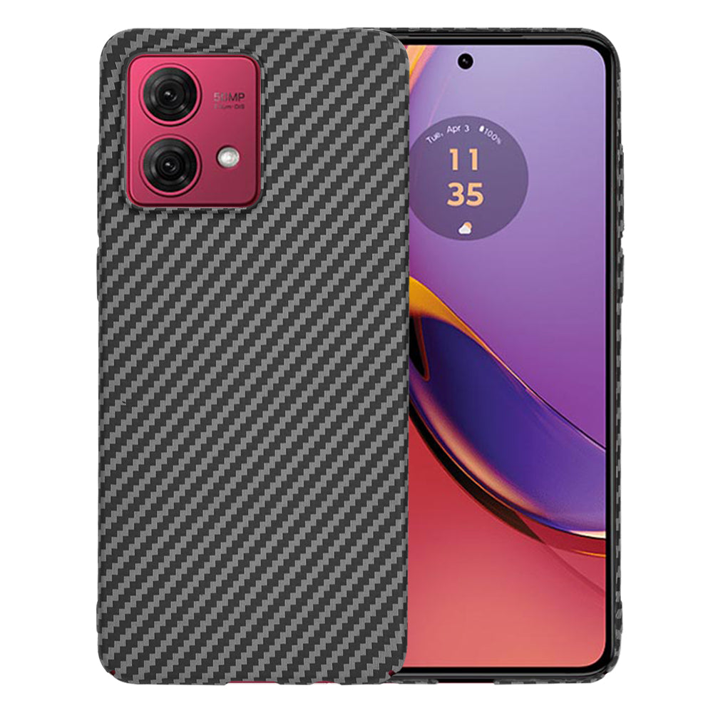 Case for Motorola Moto G84, Techsuit, Carbonite FiberShell, Black