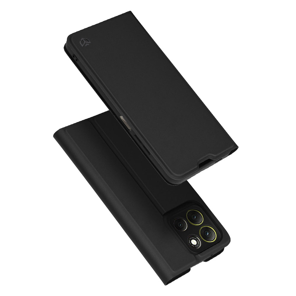 Tok a Motorola Moto G86-hoz, Techsuit, Magskin Book, Fekete