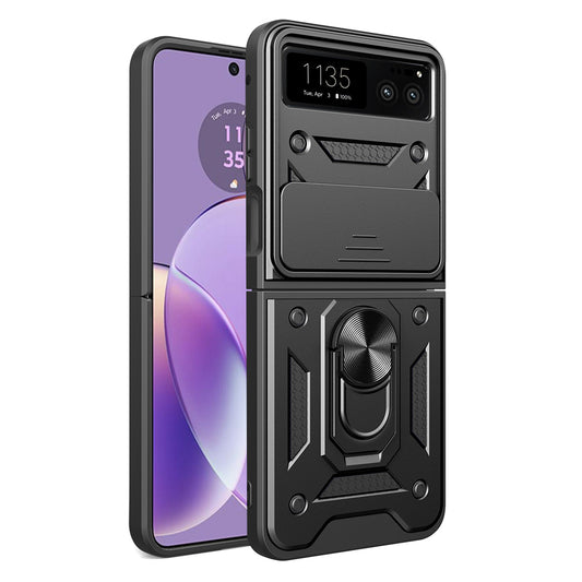Tok Motorola Razr 40-hez, Techsuit, CamShield, Fekete