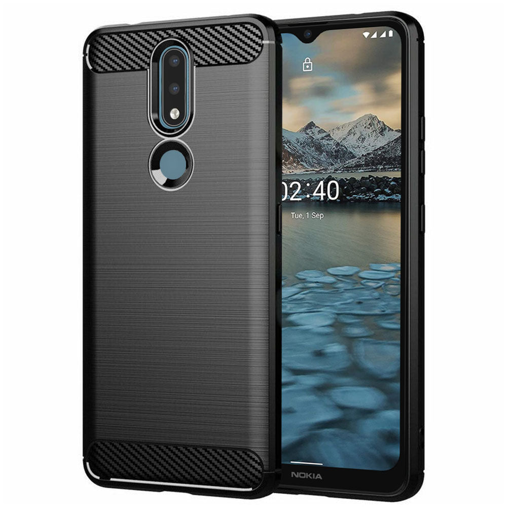 Tok Nokia 2.4-hez, Techsuit, karbon, fekete