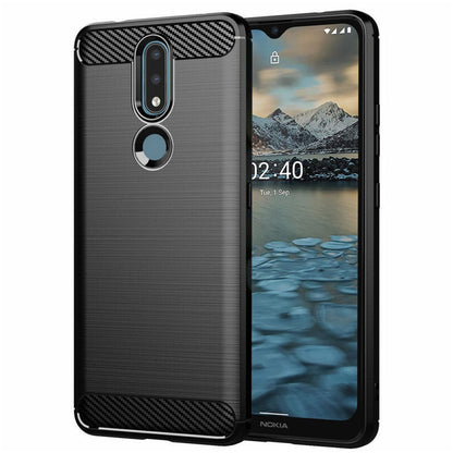 Tok Nokia 2.4-hez, Techsuit, karbon, fekete