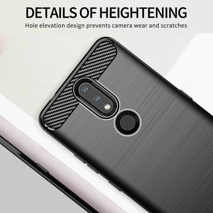 Tok Nokia 2.4-hez, Techsuit, karbon, fekete
