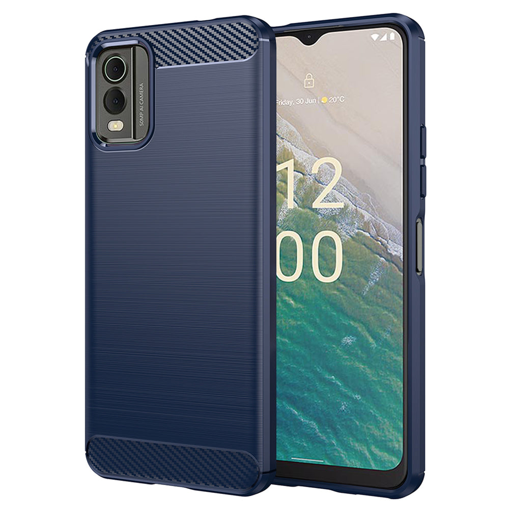 Tok Nokia C32-hez, Techsuit, karbon, kék