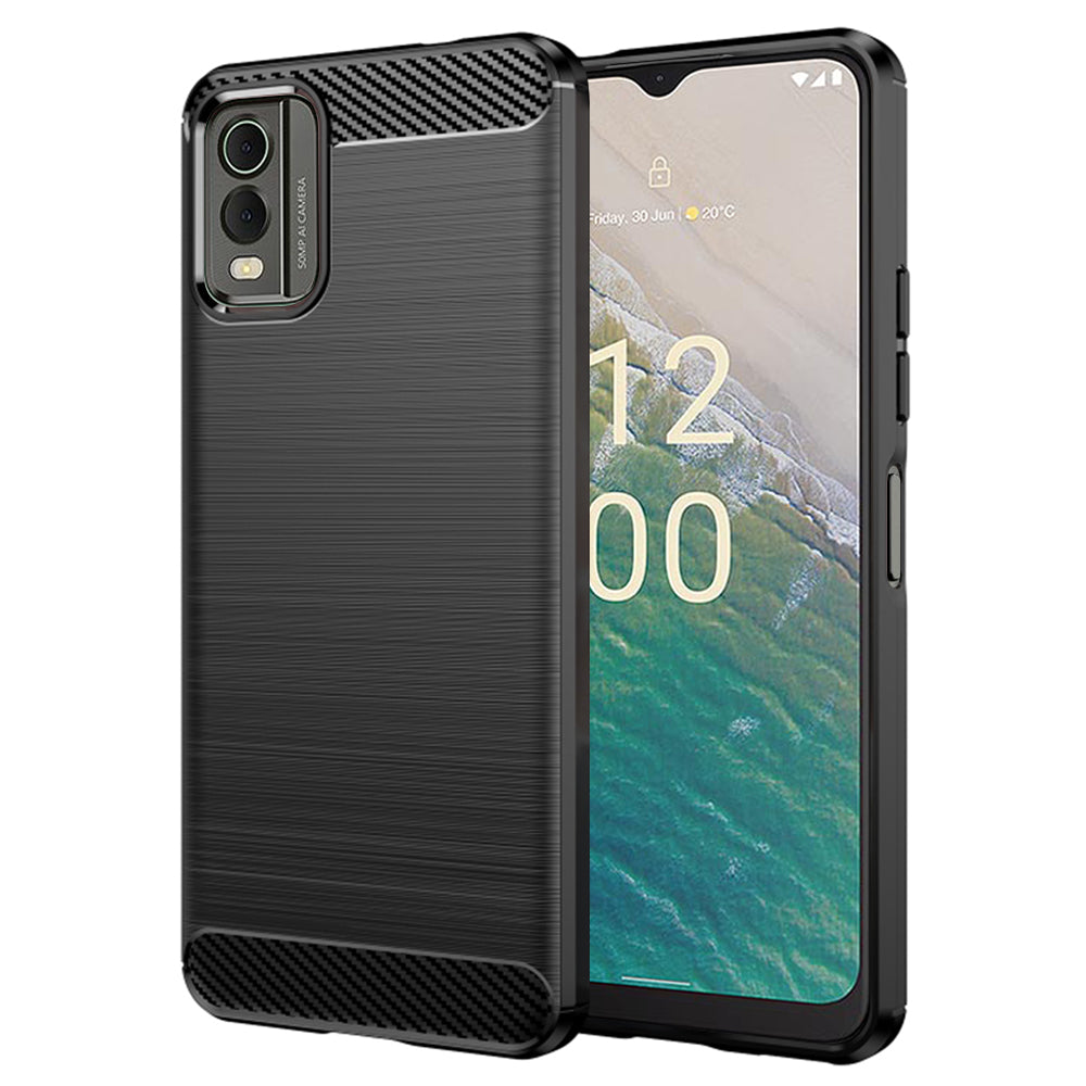 Tok Nokia C32-hez, Techsuit, karbon, fekete