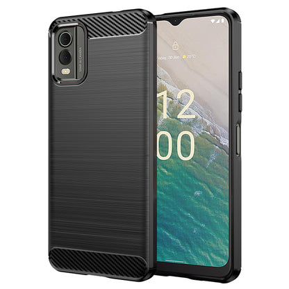 Tok Nokia C32-hez, Techsuit, karbon, fekete