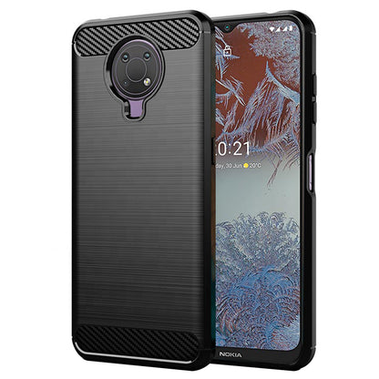 Tok Nokia G10 / G20-hoz, Techsuit, Karbon, Fekete