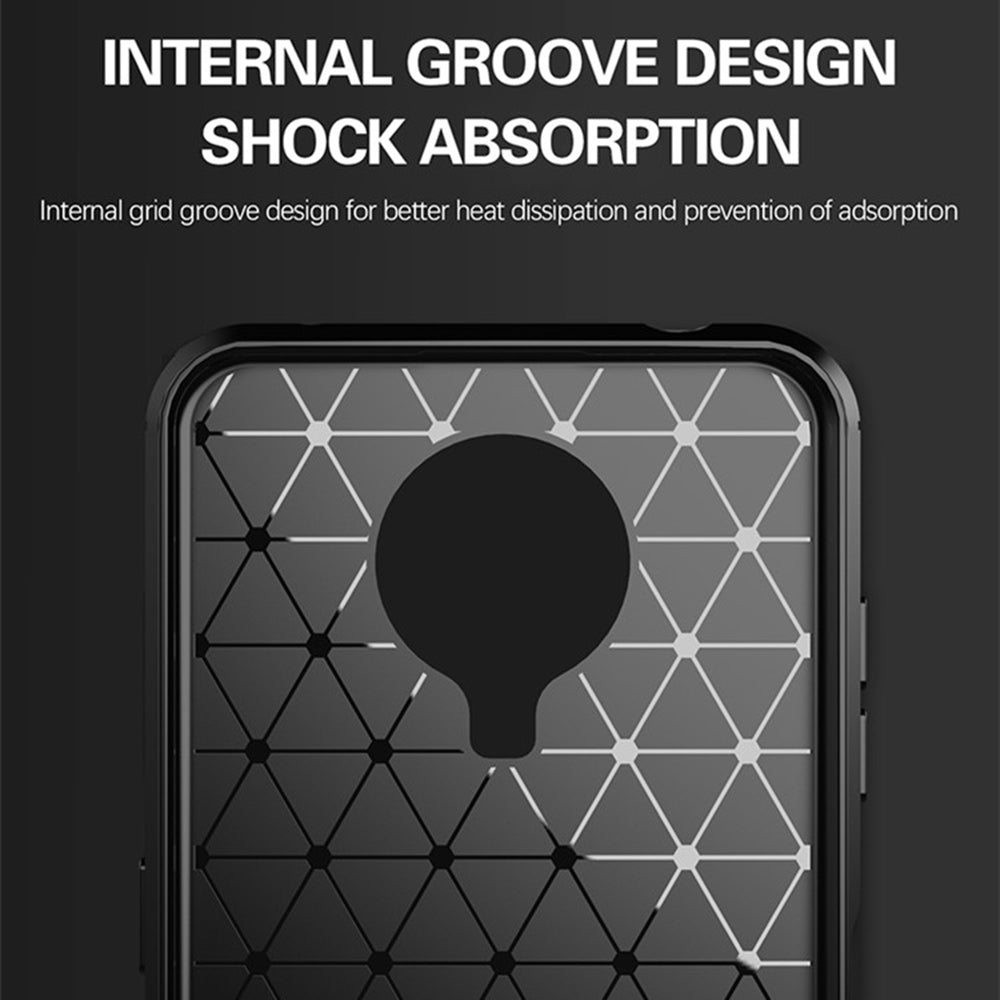 Tok Nokia G10 / G20-hoz, Techsuit, Karbon, Fekete
