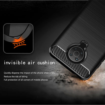 Tok Nokia G10 / G20-hoz, Techsuit, Karbon, Fekete