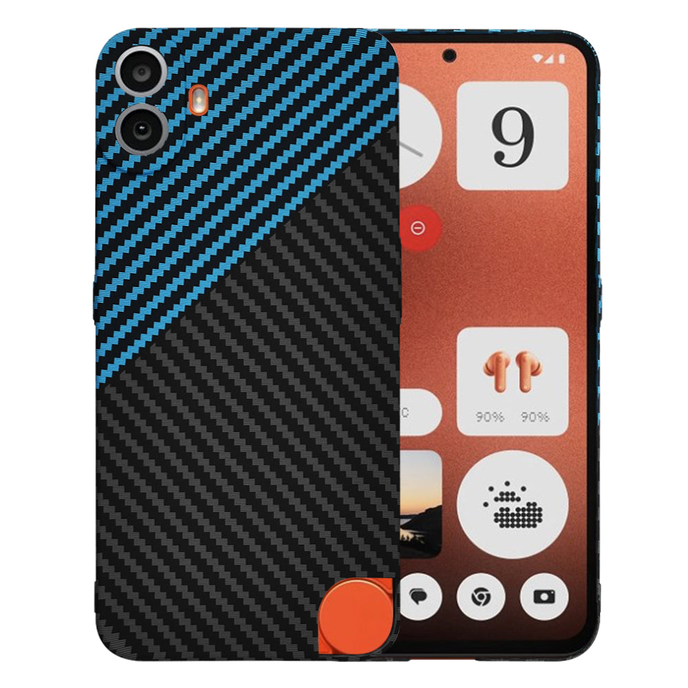 Tok a Nothing CMF Phone 1-hez, Techsuit, Carbonite FiberShell, Fekete Kék