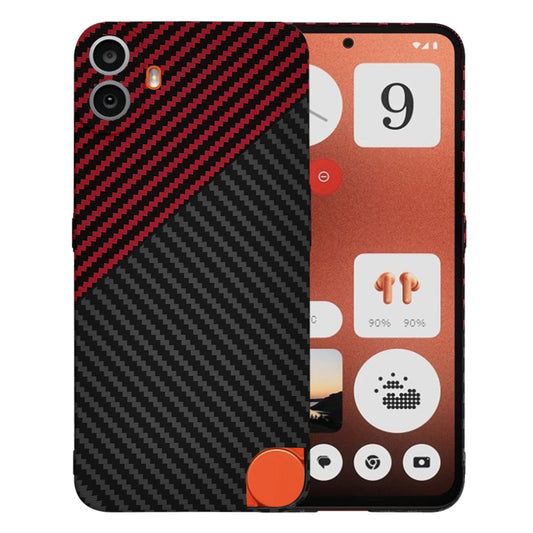 Tok a Nothing CMF Phone 1-hez, Techsuit, Carbonite FiberShell, Fekete Piros