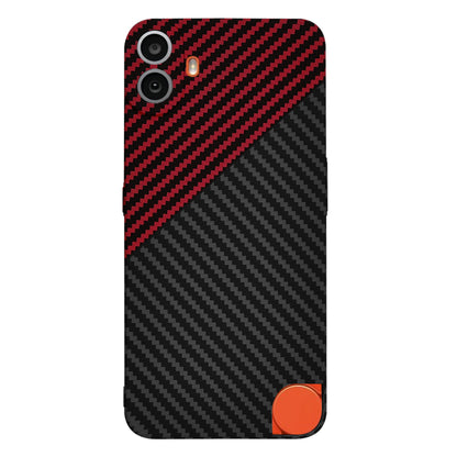 Tok a Nothing CMF Phone 1-hez, Techsuit, Carbonite FiberShell, Fekete Piros