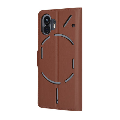 Tok a Nothing Phone (2) készülékhez, Techsuit, bőr folio, barna