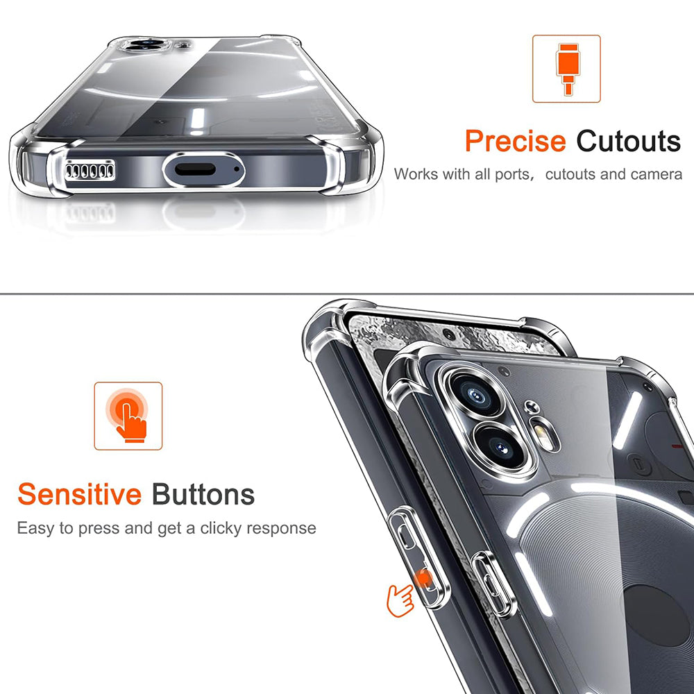 Tok a Nothing Phone (2) készülékhez, Techsuit, ütésálló, átlátszó