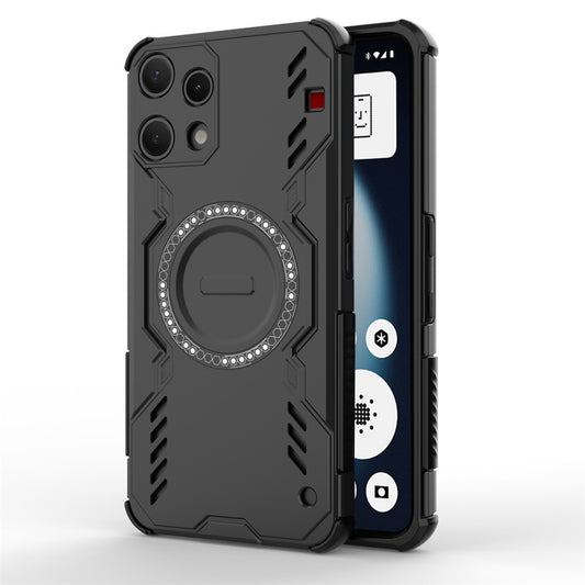 Tok Nothing Phone (3a) Lite-hoz, Techsuit, ArmorMag, Fekete