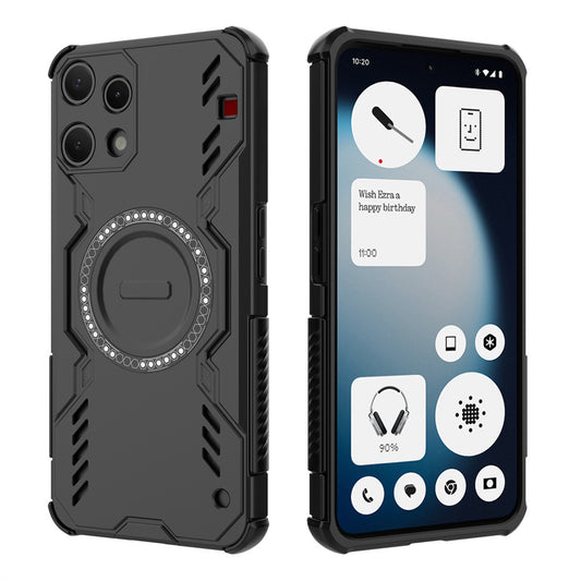 Tok Nothing Phone (3a) Lite-hoz, Techsuit, ArmorMag, Fekete