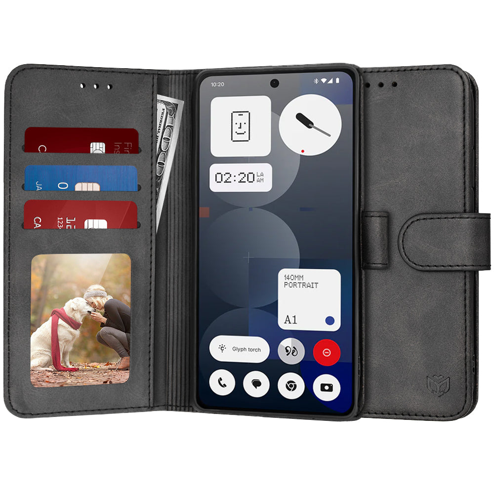 Tok a Nothing Phone (3a) Pro készülékhez, Techsuit, Diary Book, fekete