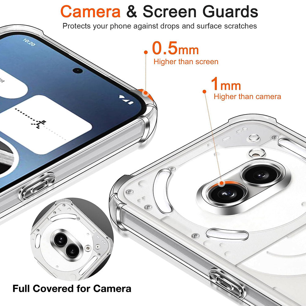 Tok a Nothing Phone (3a) Pro készülékhez, Techsuit, ütésálló átlátszó, áttetsző