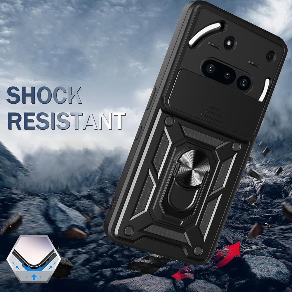 Tok Nothing Phone (3a) készülékhez, Techsuit, CamShield, Fekete