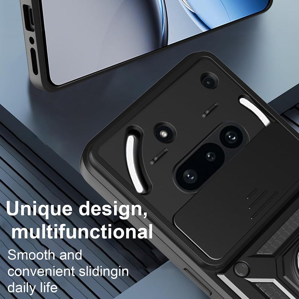 Tok Nothing Phone (3a) készülékhez, Techsuit, CamShield, Fekete