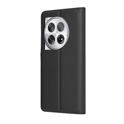 Tok OnePlus 12-hez, Techsuit, bőr folio, fekete