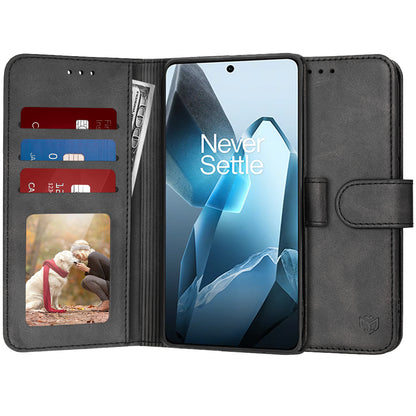 Tok OnePlus 13-hoz, Techsuit, Diary Book, Fekete
