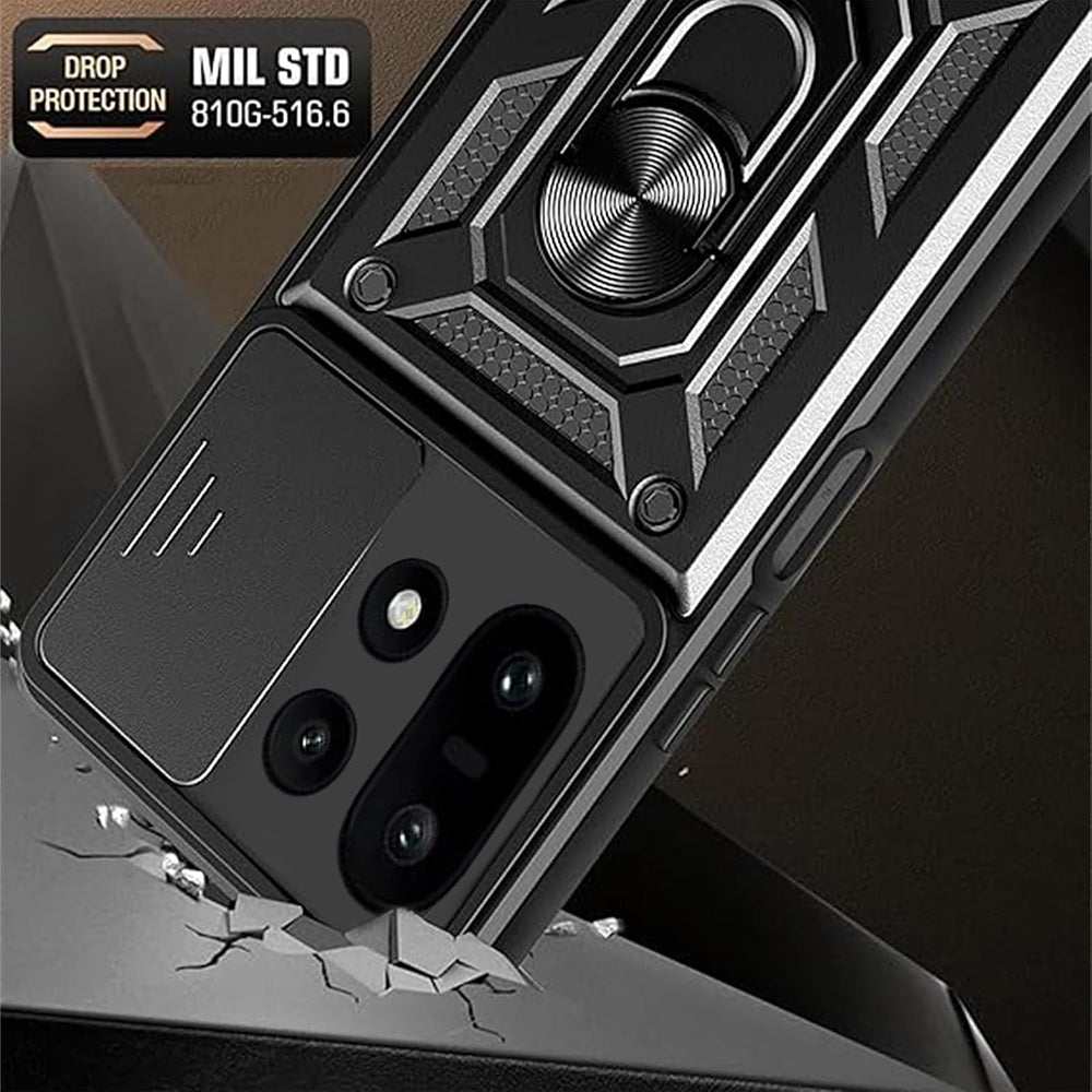 Tokozás a OnePlus 15R-hez, Techsuit, CamShield, Fekete