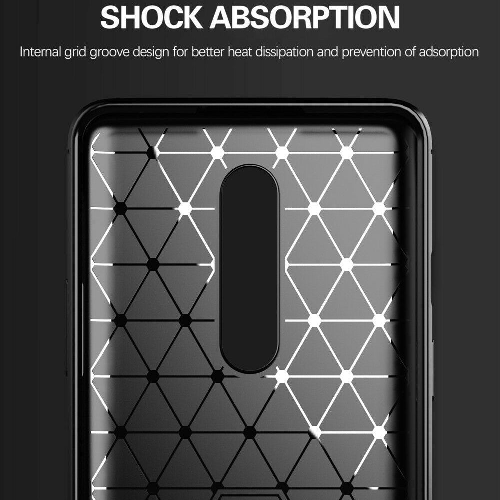 Tok OnePlus 8-hoz, Techsuit, Karbon, Fekete
