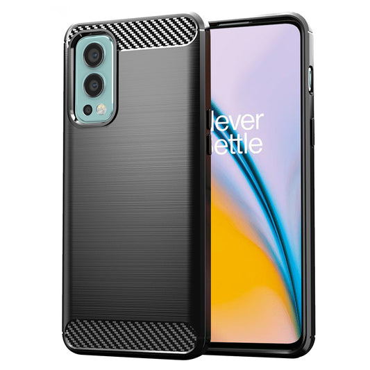 Tok OnePlus Nord 2 5G-hez, Techsuit, Karbon, Fekete