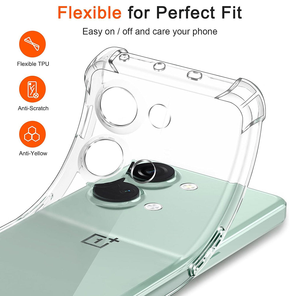 Tok OnePlus Nord 3-hoz, Techsuit, Ütésálló Átlátszó, Átlátszó