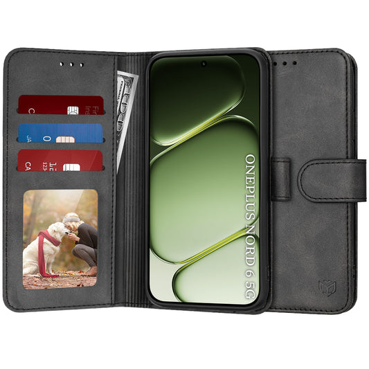 Tok OnePlus Nord 6-hoz, Techsuit, Diary Book, Fekete