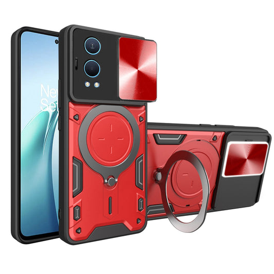 Tok OnePlus Nord CE4 Lite-hez, Techsuit, CamGuard Pro, Piros