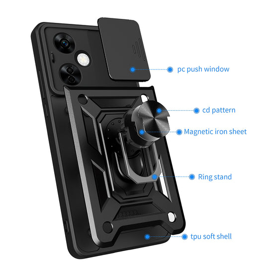 Tok OnePlus Nord CE4 Lite-hez, Techsuit, CamShield, Rózsaszín