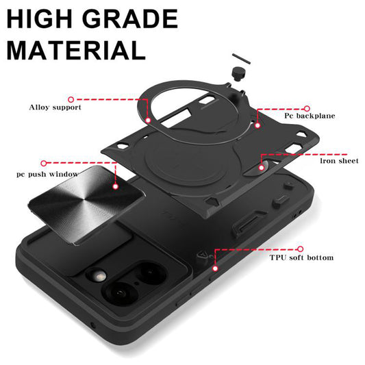 Tok OnePlus Nord CE5-hez, Techsuit, CamGuard Pro, Fekete