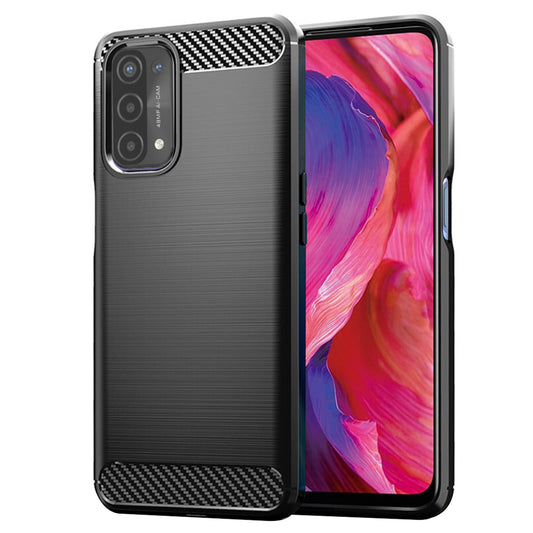 Tok OnePlus Nord N200 5G / Oppo A74 5G / A54 5G készülékhez, Techsuit, karbon, fekete