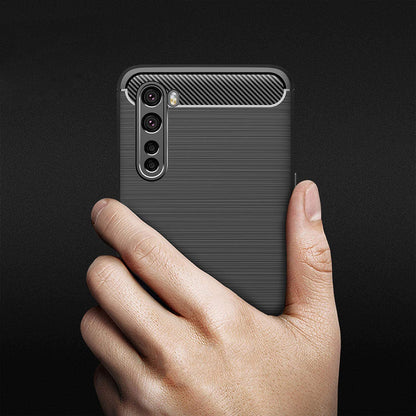 Tok OnePlus Nord-hoz, Techsuit, Karbon, Fekete
