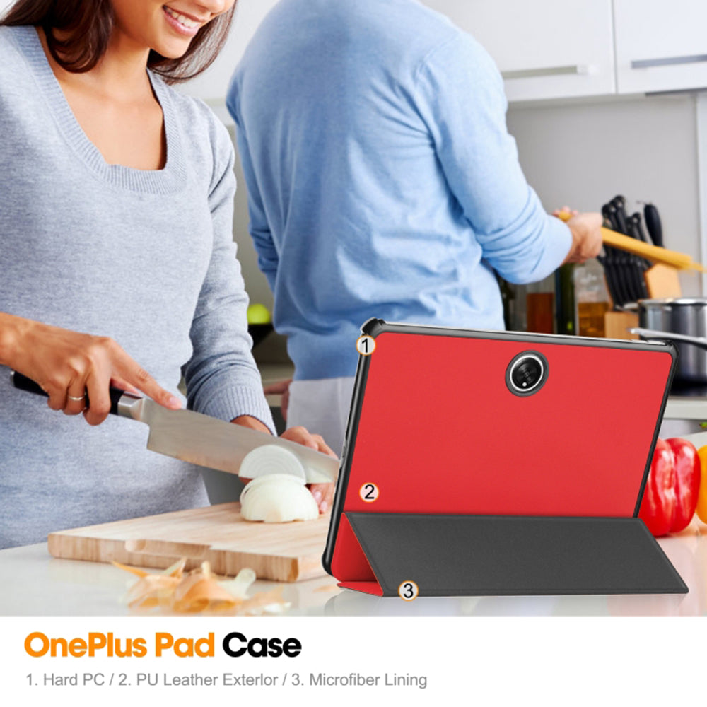 Tok OnePlus Pad-hoz, Techsuit, FoldPro, Piros