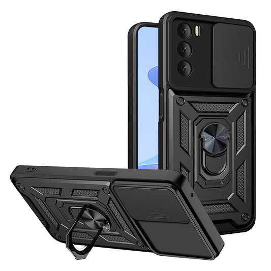 Tok Oppo A16s / A54s / A16-hoz, Techsuit, CamShield, Fekete