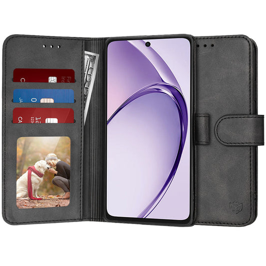 Tok Oppo A3 4G / A3-hoz, Techsuit, Diary Book, Fekete