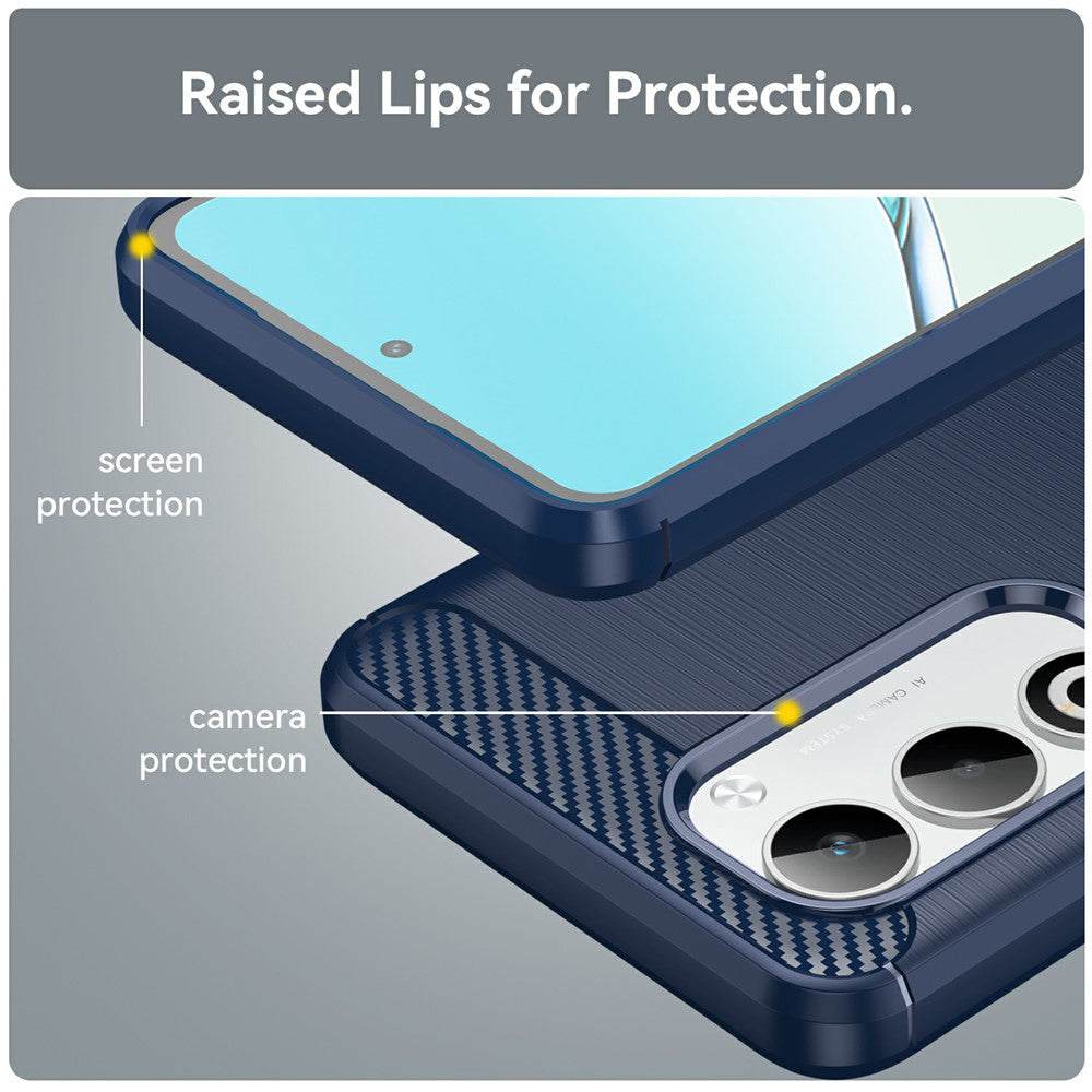 Tok Oppo A5 4G-hez, Techsuit, karbon, kék