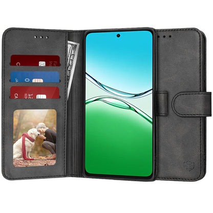 Tok Oppo A5 4G-hez, Techsuit, Diary Book, Fekete