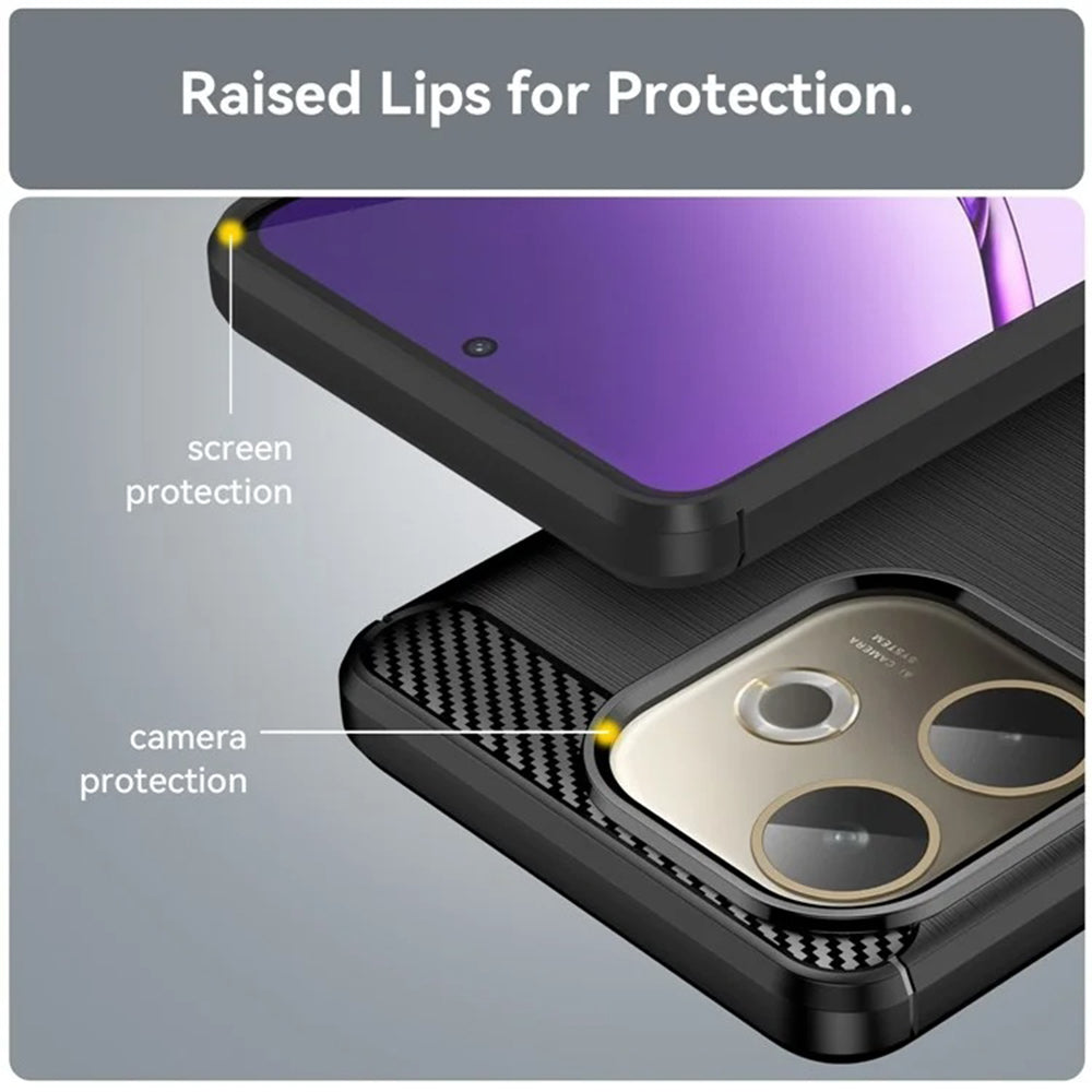 Tok Oppo A5 Pro 4G / A5 Pro, Techsuit, karbon, fekete