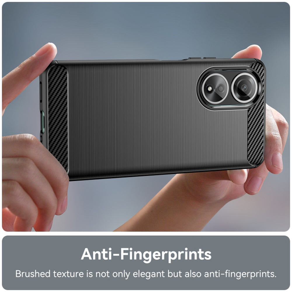 Case for Oppo A58 4G, Techsuit, Carbon, Black