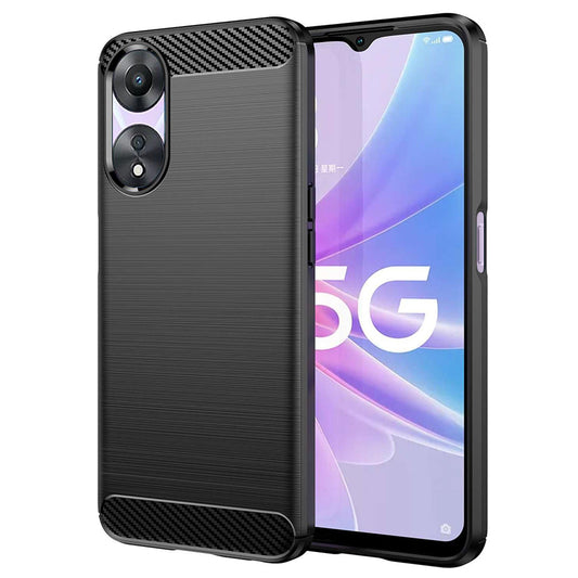 Tok Oppo A58 5G / A78 5G-hez, Techsuit, karbon, fekete
