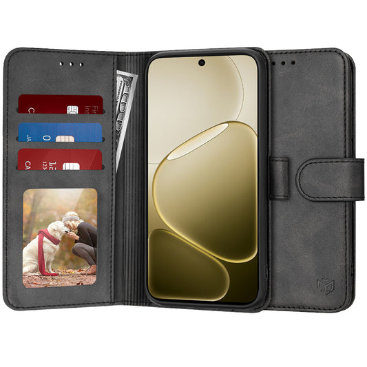 Tok a Oppo A6 4G-hez, Techsuit, Diary Book, Fekete
