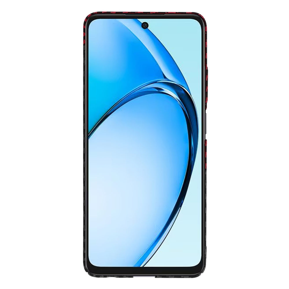 Case for Oppo A60, Techsuit, Carbonite FiberShell, Black Red