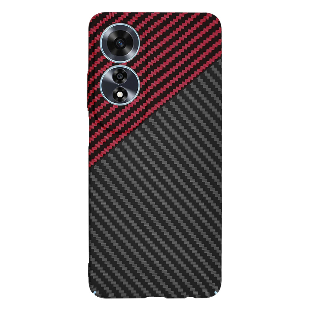 Case for Oppo A60, Techsuit, Carbonite FiberShell, Black Red