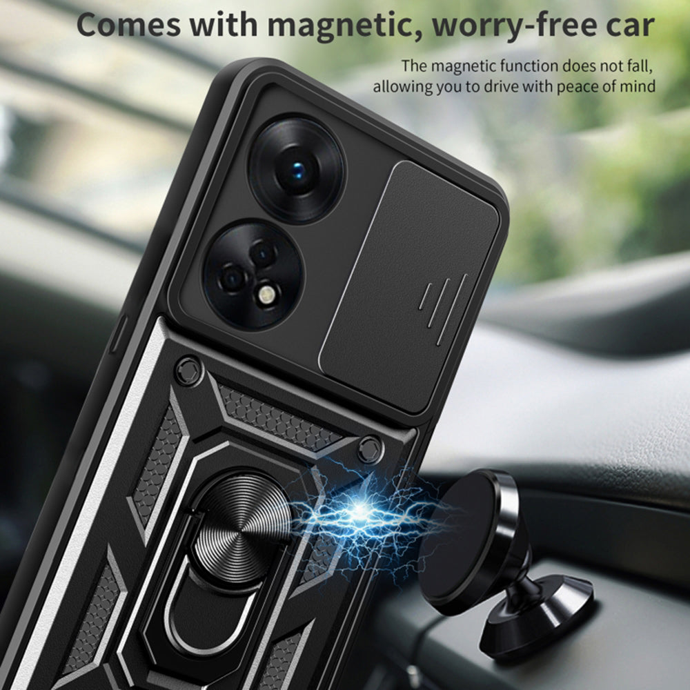 Case for Oppo A78 4G, Techsuit, CamShield, Black