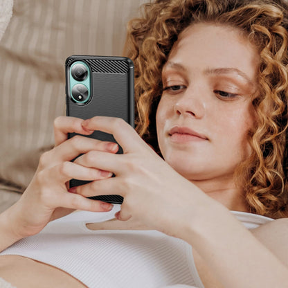 Case for Oppo A78 4G, Techsuit, Carbon, Black