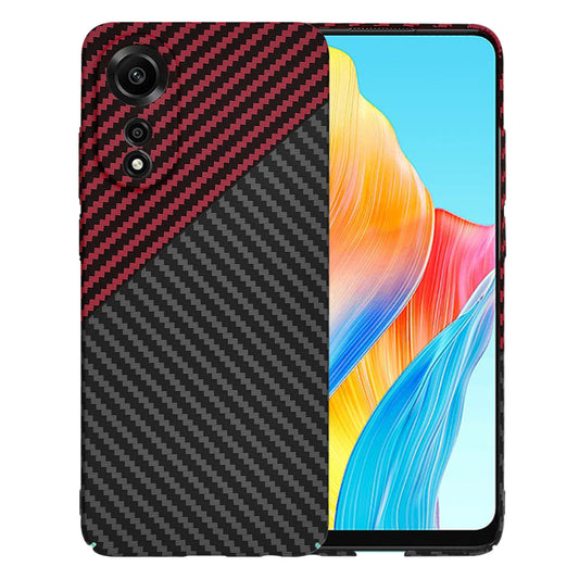 Tok Oppo A78 4G-hez, Techsuit, Carbonite FiberShell, Fekete Piros