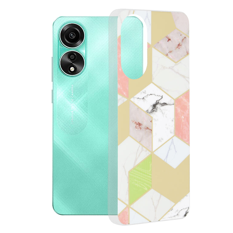 Case for Oppo A78 4G, Techsuit, Marble, Purple